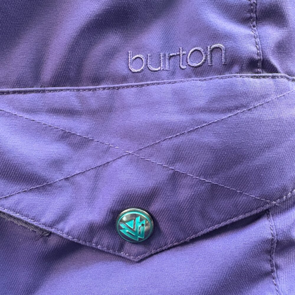 Burton The White Collection Women's Ski Parka Jacket Purple Full Zip Size Medium - Picture 4 of 11